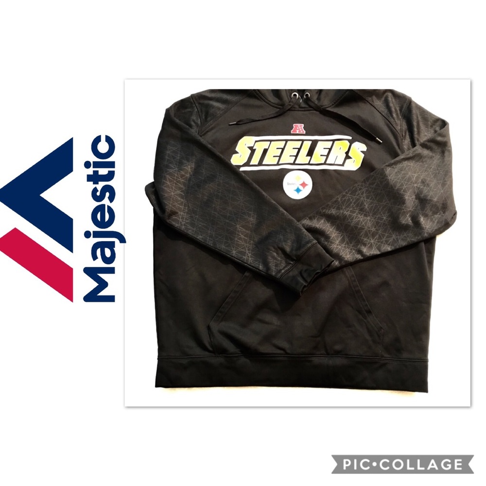 MAJESTIC PITTSBURGH STEELERS MENS PULLOVER HOODIE